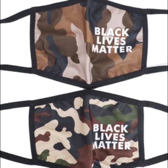 🔴3 for $12🔴Camo• Black Lives Matter Mask - Picture 1 of 3